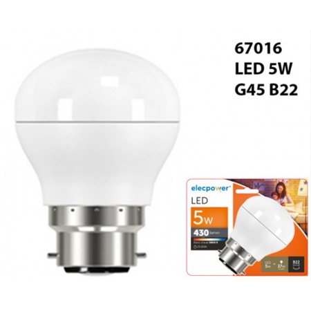 Ampoule LED G45 B22 5W