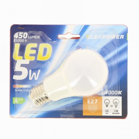 Ampoule LED A60 E27 5 Watts...