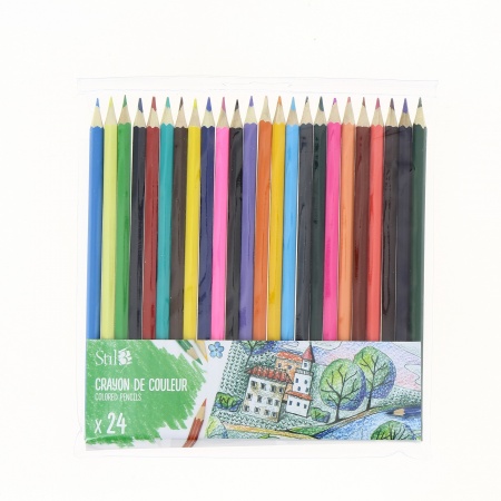 Crayons de couleur -24 pièces